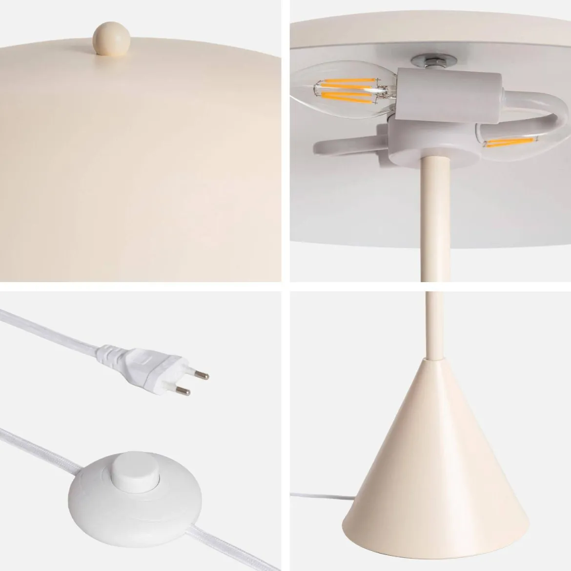 Lampada da terra per interni in metallo, Ø50cm