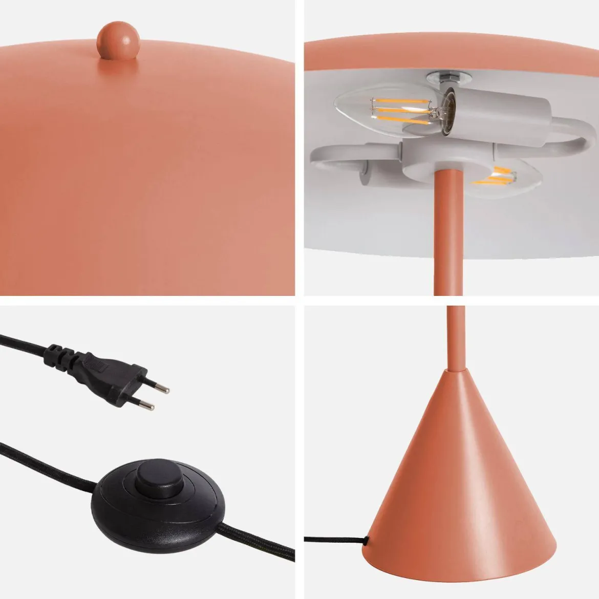 Lampada da terra per interni in metallo, Ø50cm