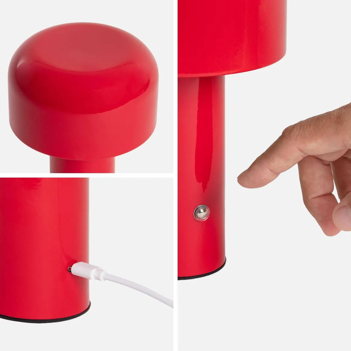 Lampada LED in metallo, 13cm