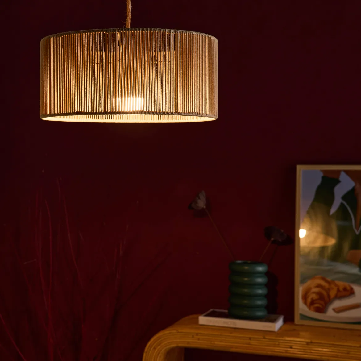 Lampade in canapa, 40cm