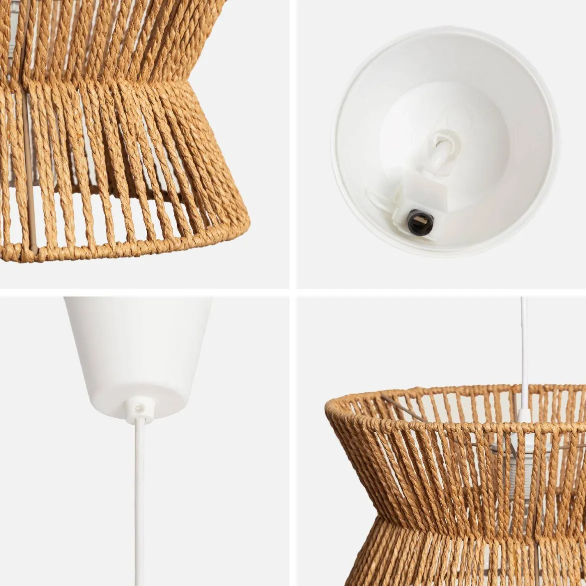 Lampade sospensione interna in rattan sintetico, 35cm