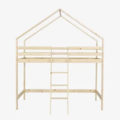 Letto a soppalco per bambini cabina 190cm in pino naturale