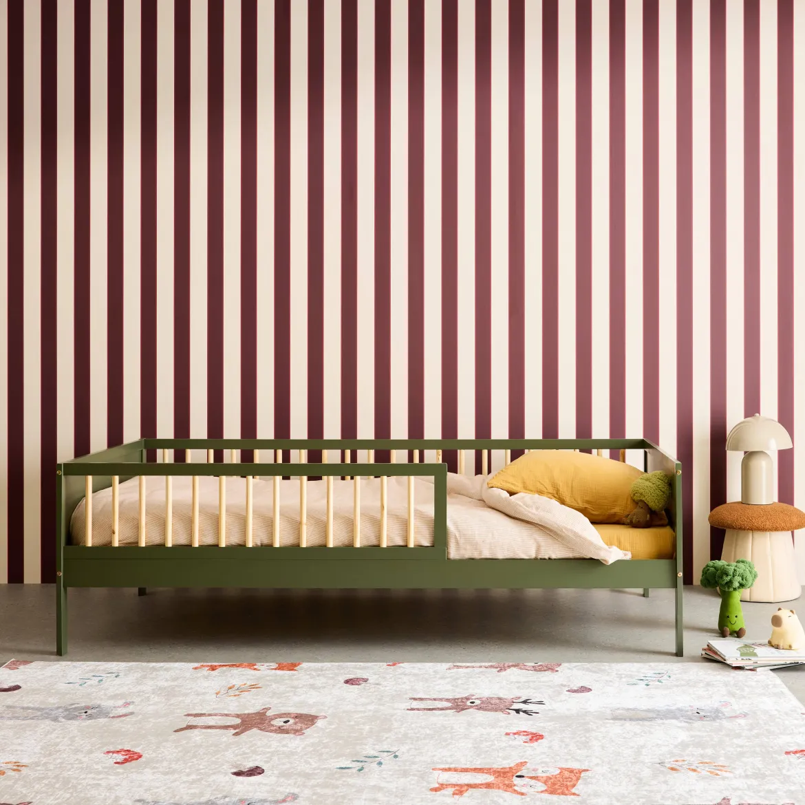 Letto bambino 90cm pino naturale rete a doghe inclusa