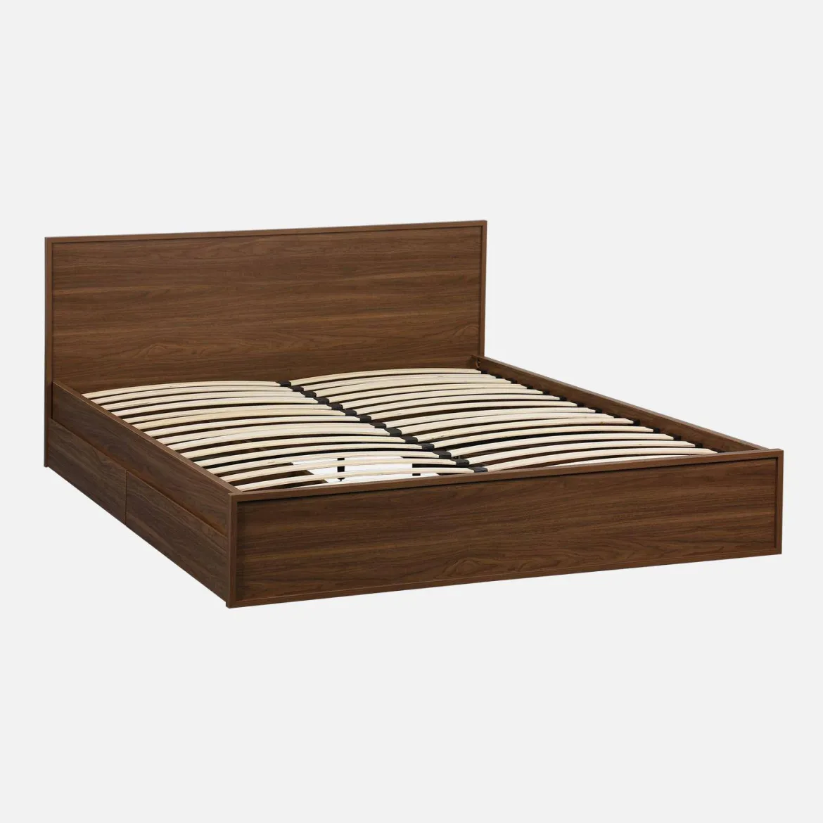 Letto con rete a doghe e testiera 160x200cm + 4 cassetti