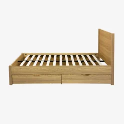Letto con rete a doghe e testiera 140x190cm + 4 cassetti