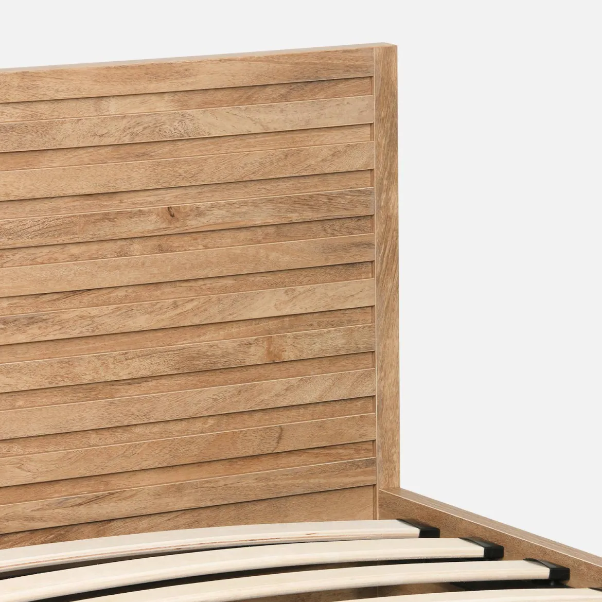 Letto contenitore con rete a doghe e testiera 90x190cm decorazione legno