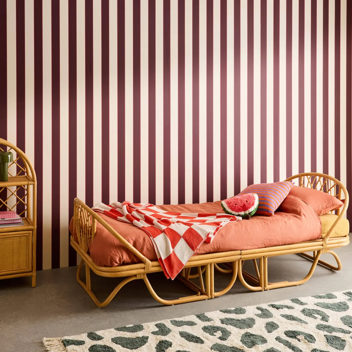 Letto per bambini esotico rattan, 90cm