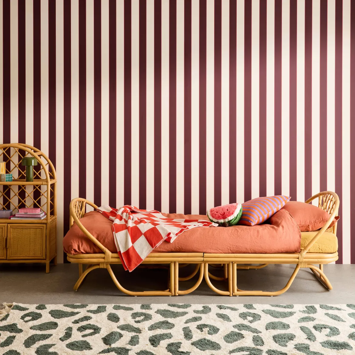 Letto per bambini esotico rattan, 90cm