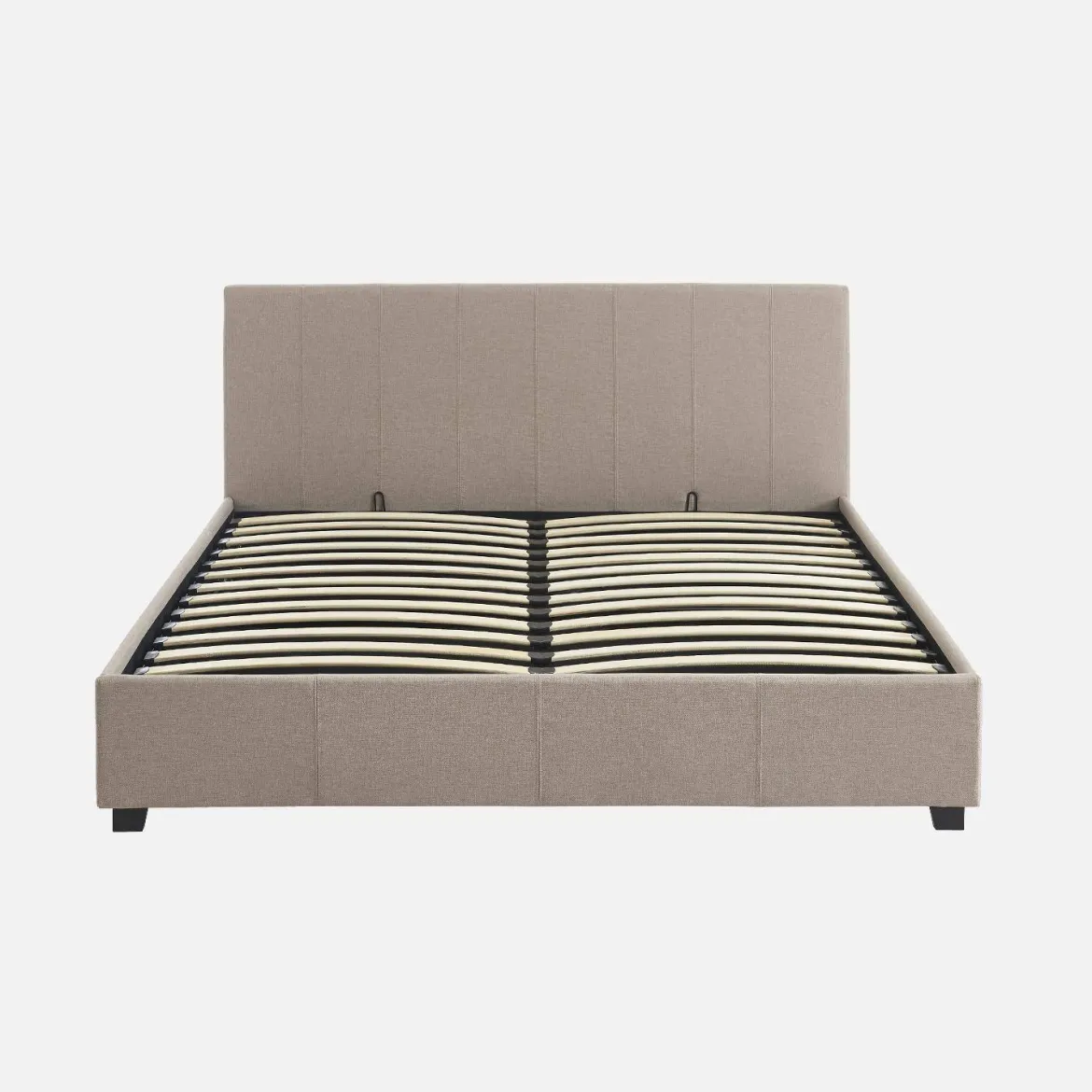 Letto a cassettone con rete a doghe e testiera, 160x200cm