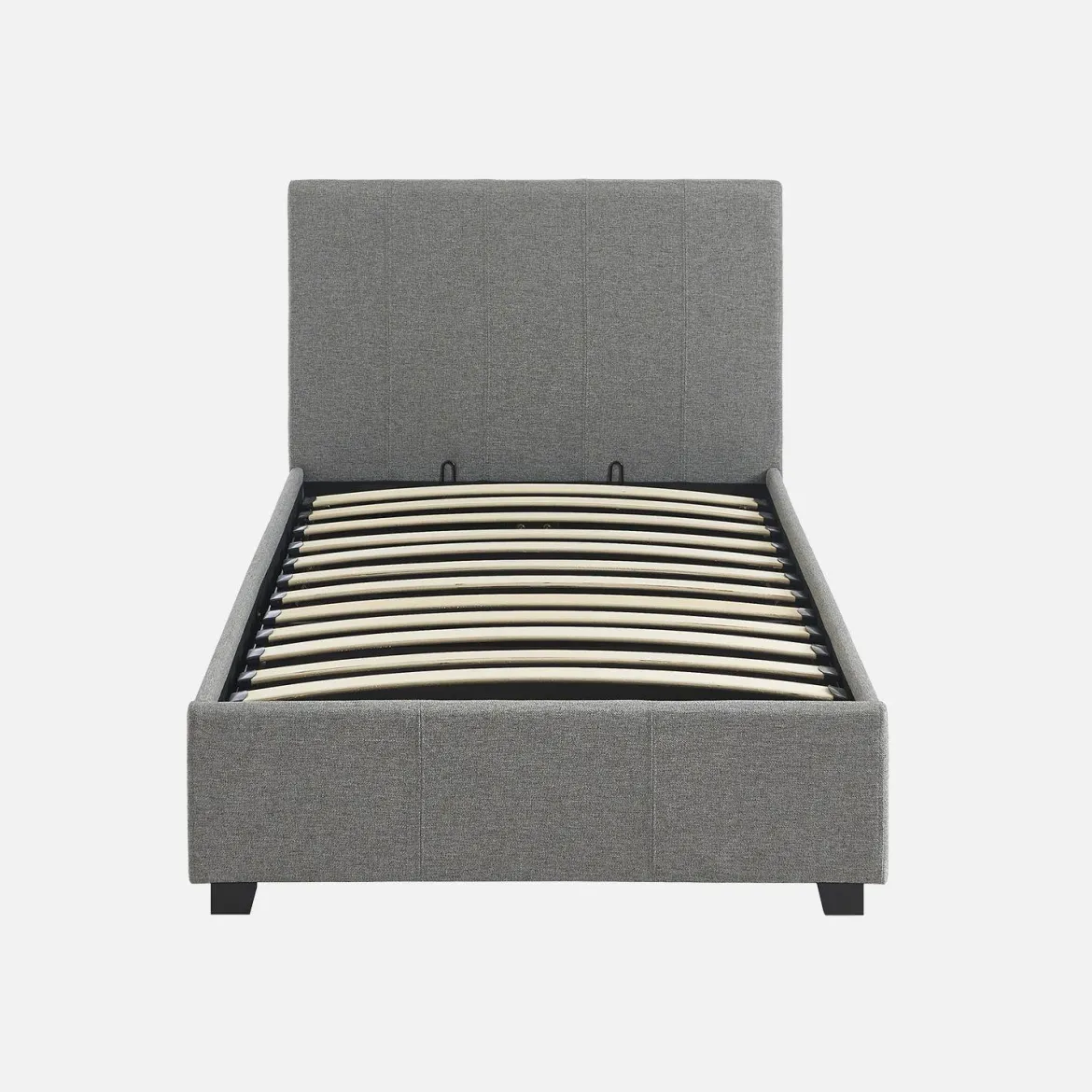 Letto a cassettone con rete a doghe 90x190cm, velluto a coste fini