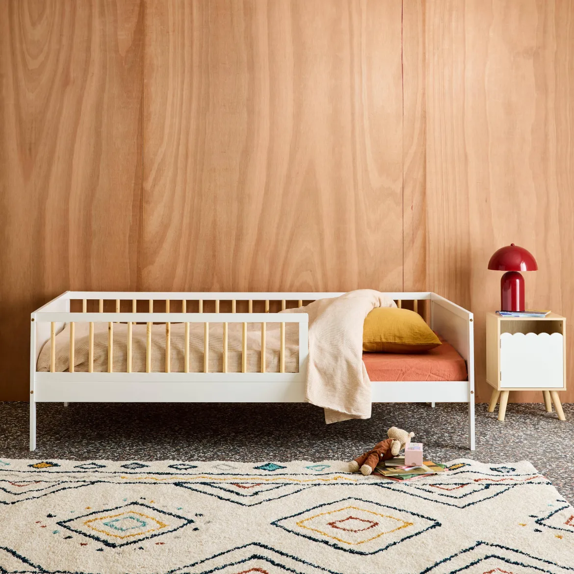 Letto bambino 90cm pino naturale rete a doghe inclusa