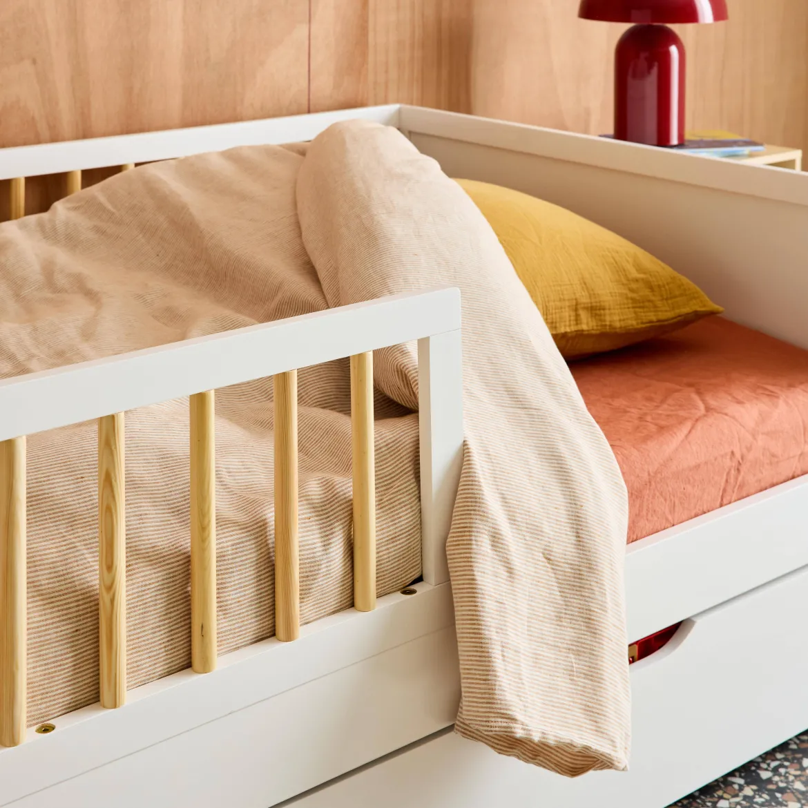 Letto bambino 90cm pino naturale rete a doghe inclusa