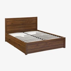 Letto con rete a doghe e testiera 160x200cm + 4 cassetti