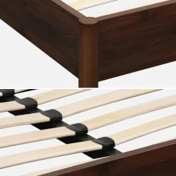 Letto con rete a doghe 160x200cm decorazione legno