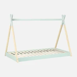 Letto tenda per bambini 190cm pino naturale, base inclusa