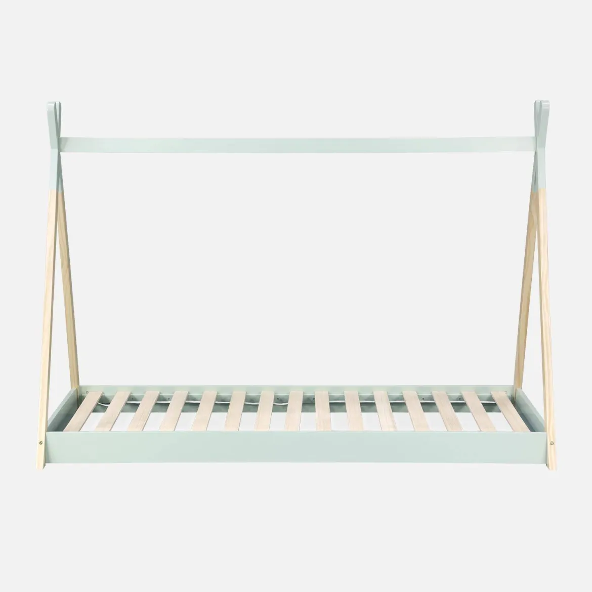 Letto tenda per bambini 190cm pino naturale, base inclusa
