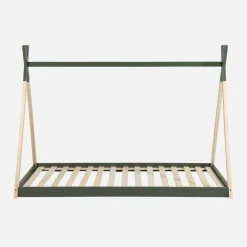 Letto tenda per bambini 190cm pino naturale, base inclusa
