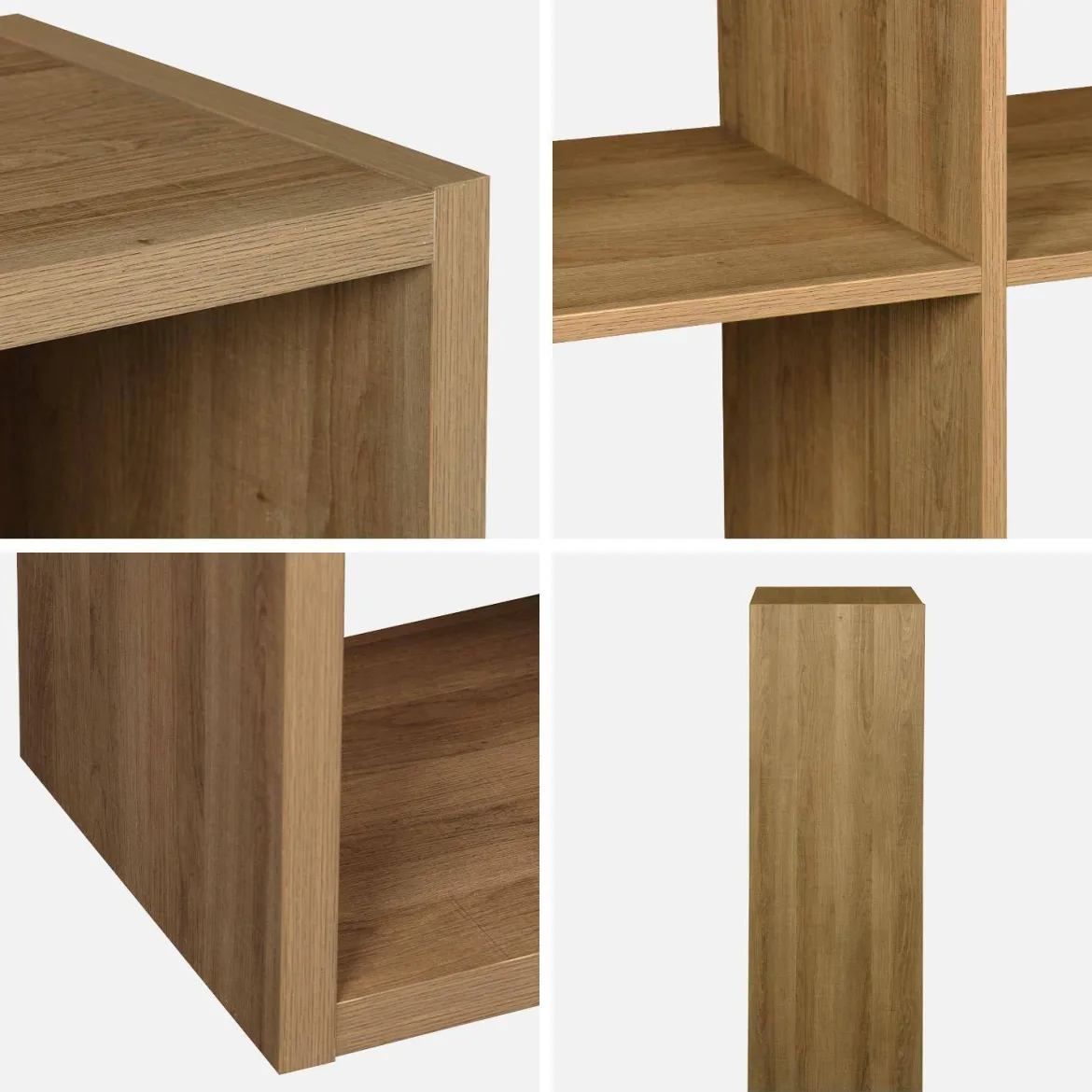 Libreria a 2 livelli con 6 scomparti