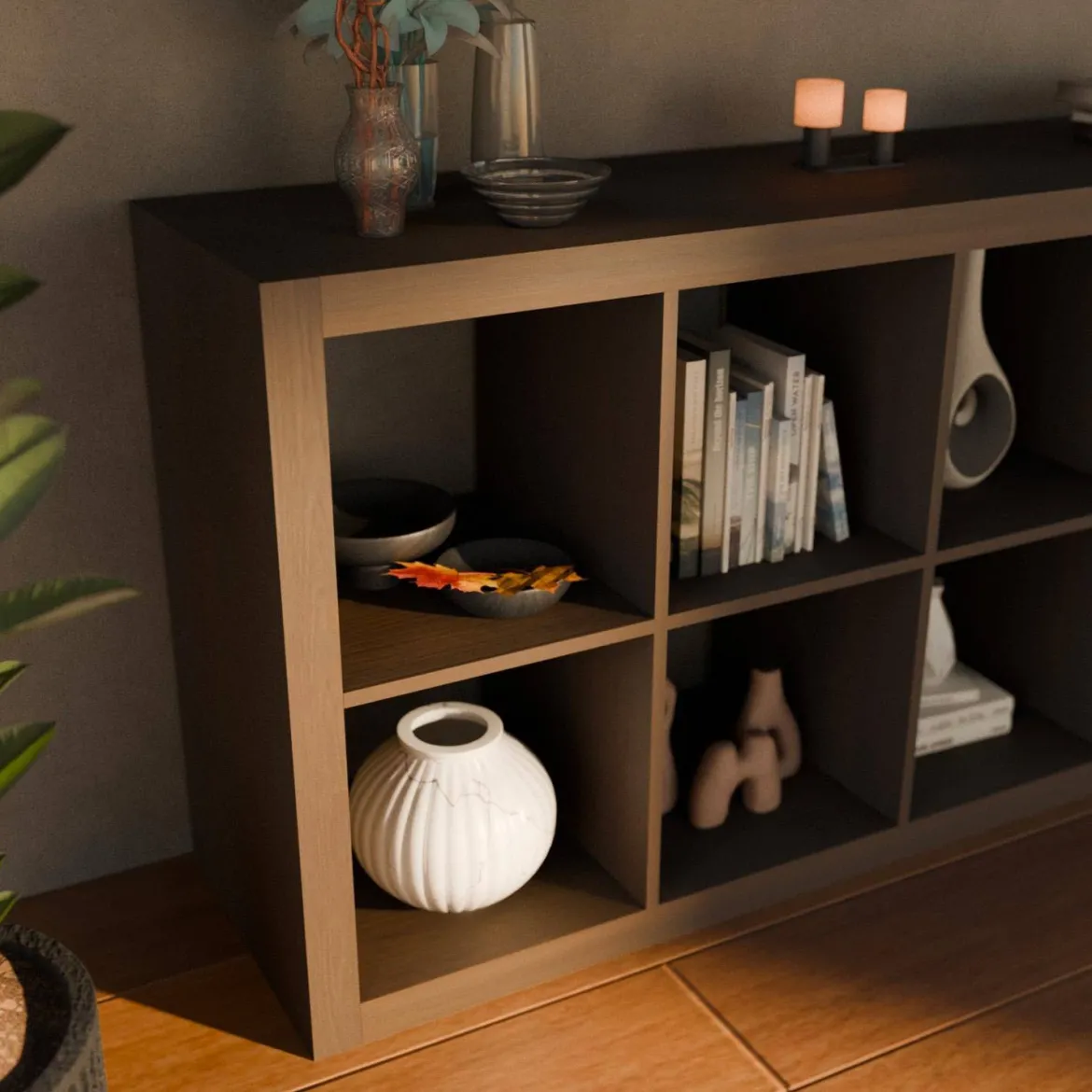 Libreria a 4 livelli con 8 scomparti