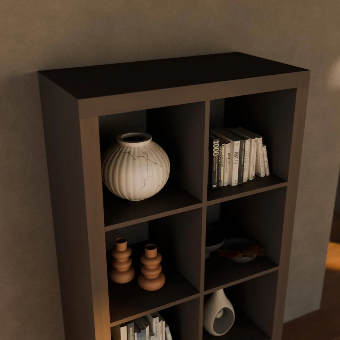 Libreria a 4 livelli con 8 scomparti