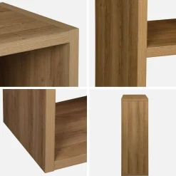 Libreria asimmetrica a 3 livelli con 6 vani