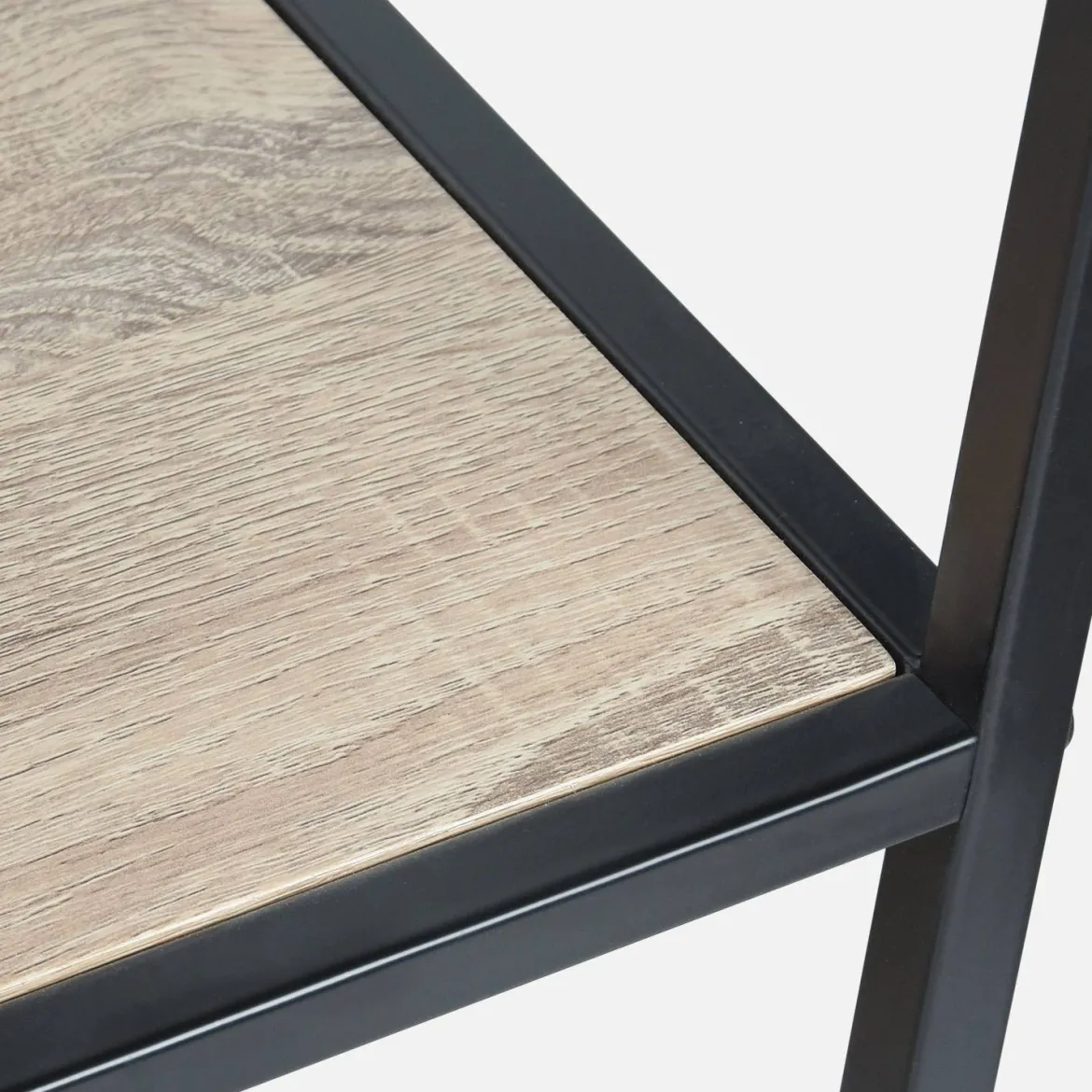 Libreria industriale in metallo ed effetto legno, 5 livelli