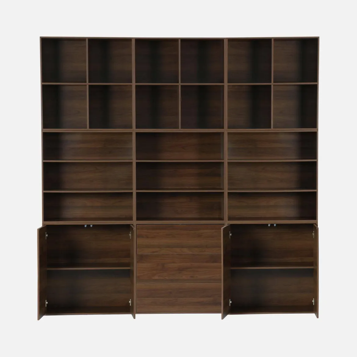 Libreria modulabile decorazione legno 9 elementi