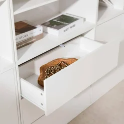 Libreria modulabile decorazione legno 9 elementi
