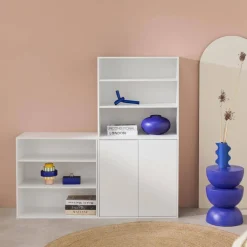 Libreria modulare con 2 ante e 5 livelli