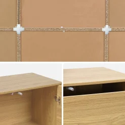 Libreria modulare decorativa in legno con 9 elementi