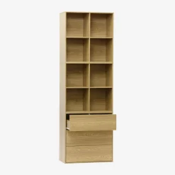 Libreria modulare in legno, 3 cassetti 8 vani