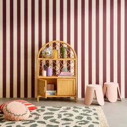 Libreria per bambini esotica in rattan naturale