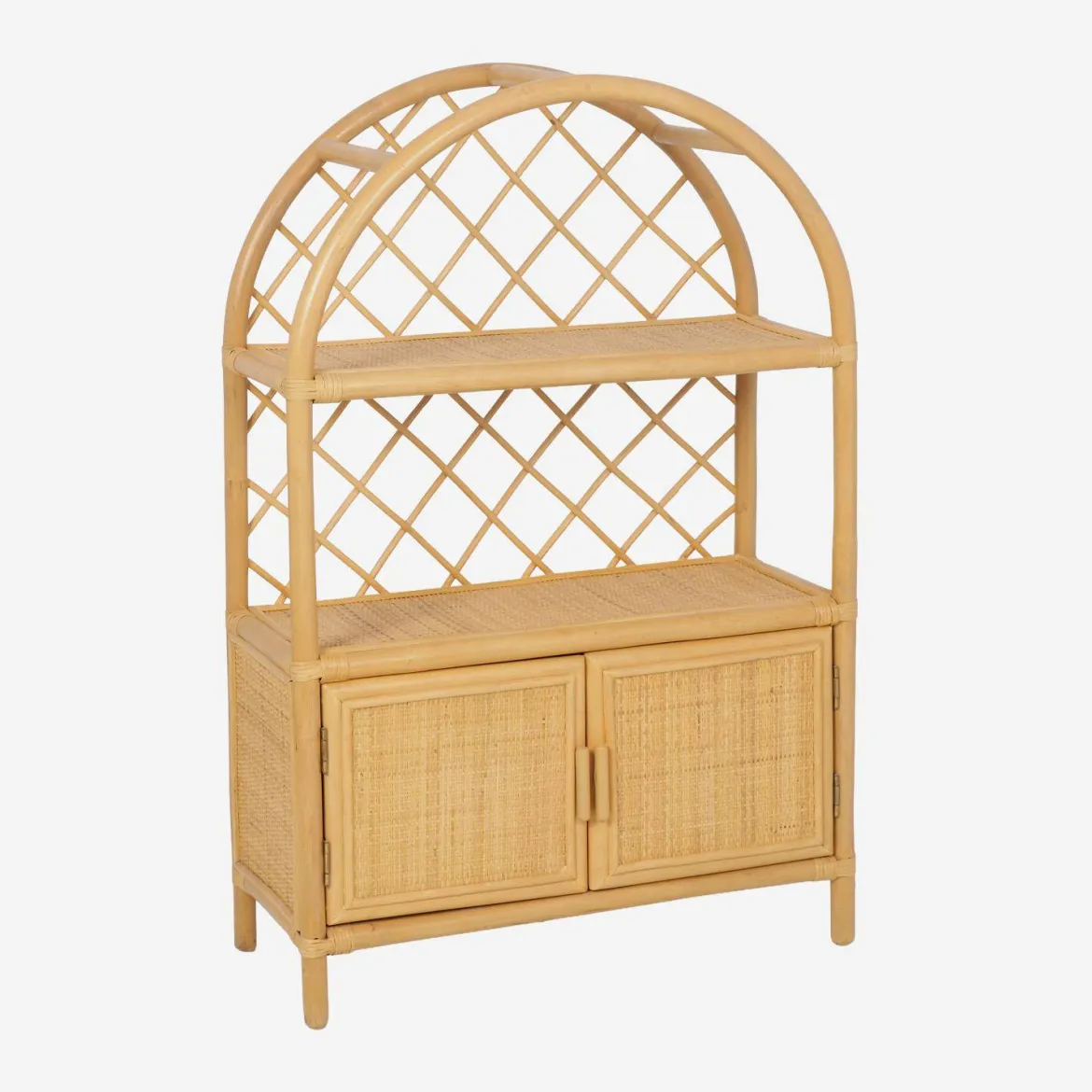 Libreria per bambini esotica in rattan naturale