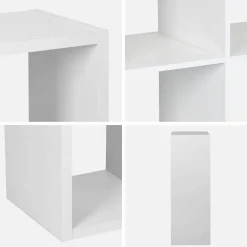 Libreria a 2 livelli con 6 scomparti
