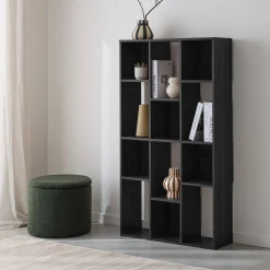 Libreria a 3 livelli con 12 scomparti