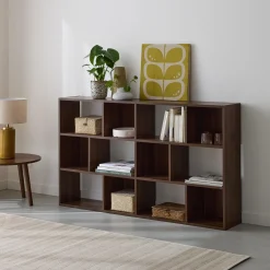 Libreria a 3 livelli con 12 scomparti