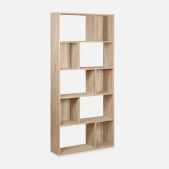 Libreria a 5 ripiani con 10 vani