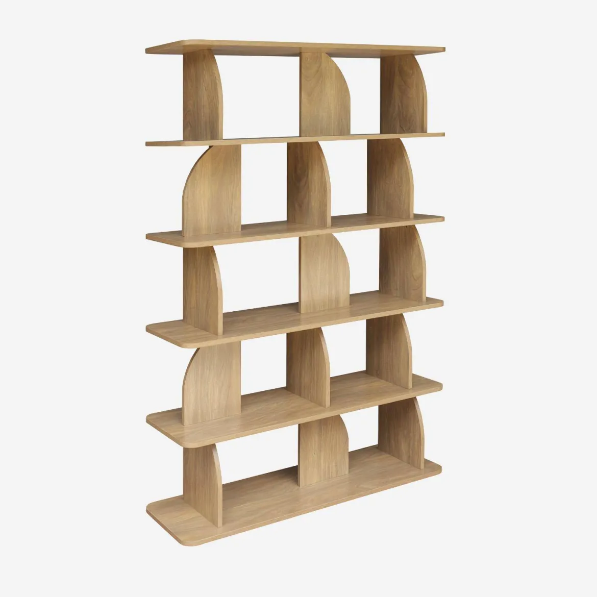 Libreria esotica in legno a 5 livelli