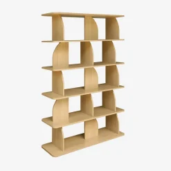 Libreria esotica in legno a 5 livelli