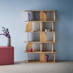 Libreria esotica in legno a 5 livelli