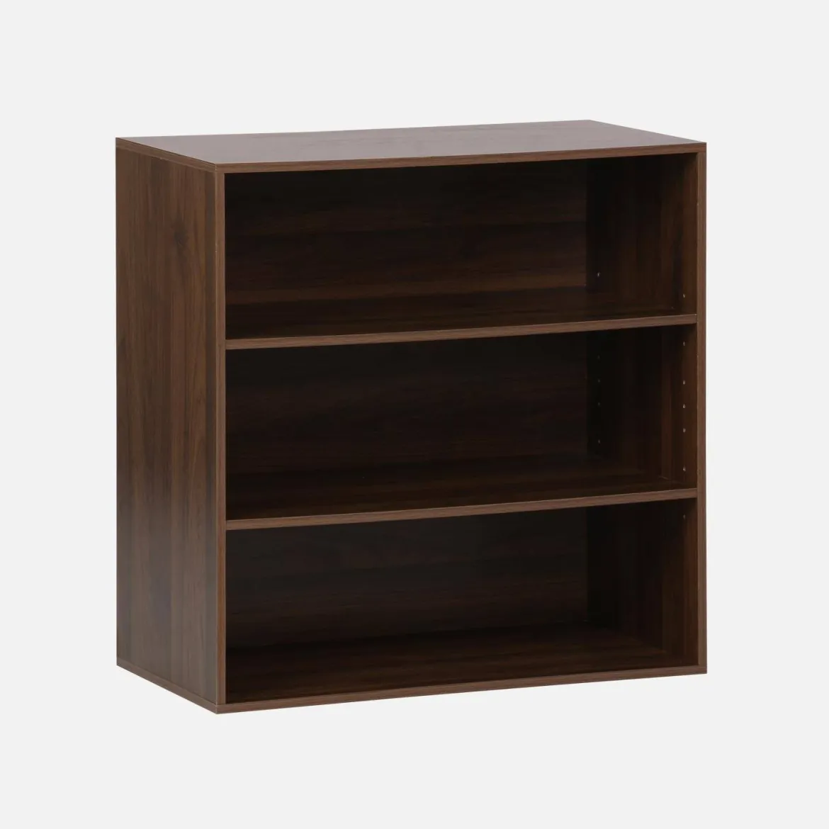 Libreria in legno a 3 ripiani, 2 mensole