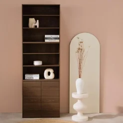 Libreria modulare con 2 ante e 5 livelli