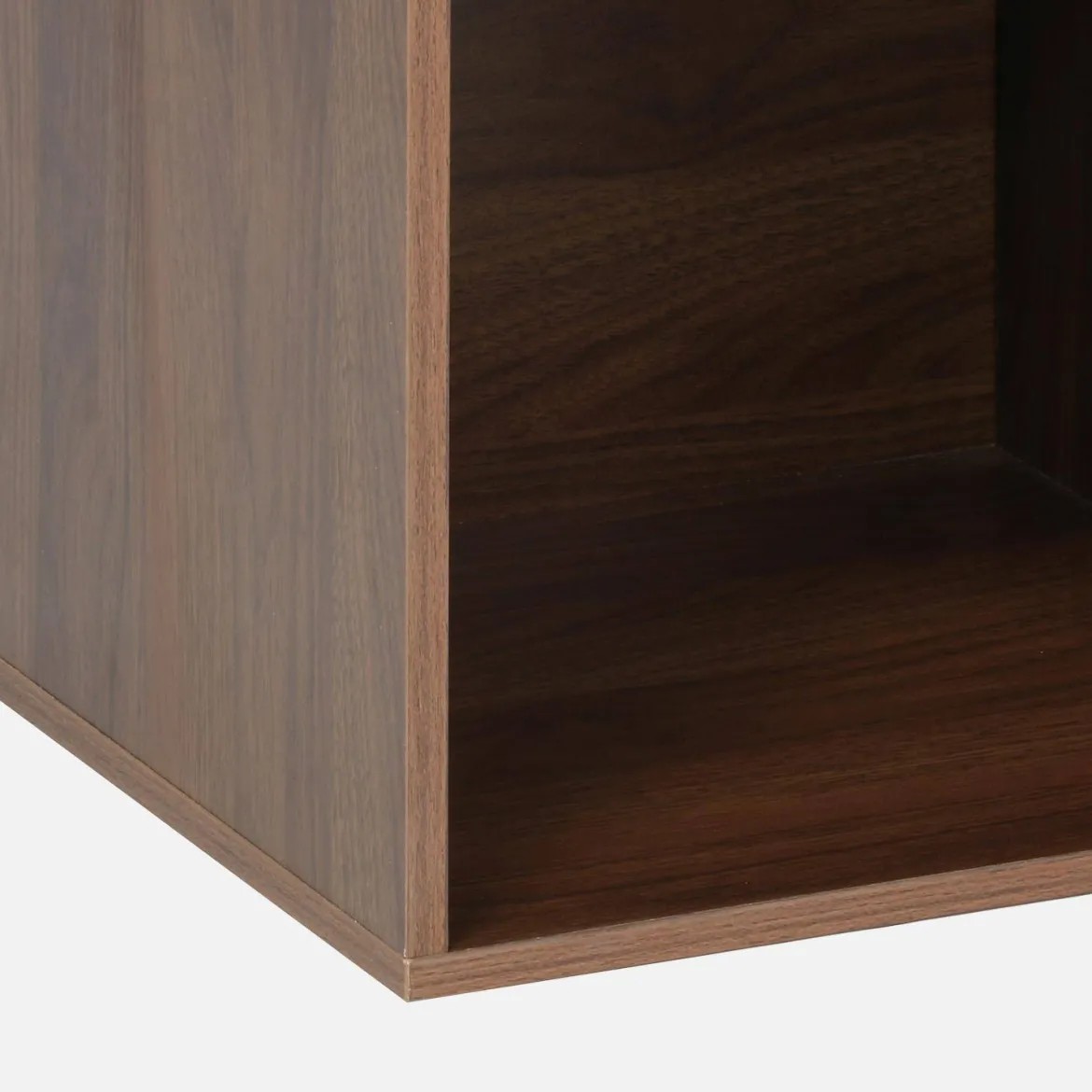 Libreria modulare in legno a 2 ripiani, 4 vani