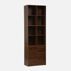 Libreria modulare in legno 3 elementi, 2 ante 8 vani