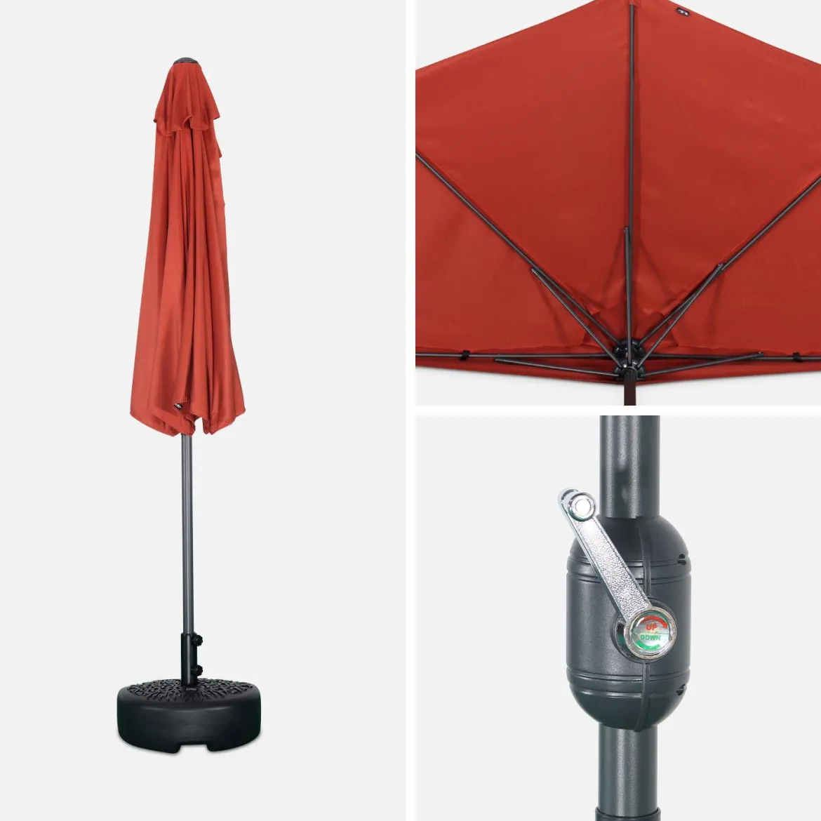 Mezzo ombrellone rotondo, Ø2,5m