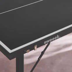Mini tavolo da ping pong per interni pieghevole con 4 racchette e 6 palline, 150cm