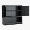 Mobile alto contenitore per garage con scaffale
