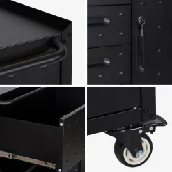 Mobile basso da garage con 4 cassetti e una porta