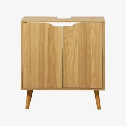Mobile lavabo vintage decorato in legno