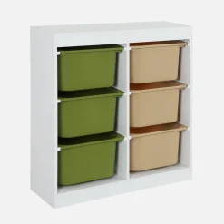 Mobile per bambini con 6 scatole colorate